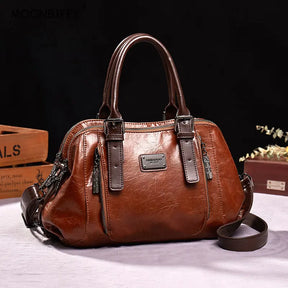 Bolsa de Couro Legítimo Feminina Elegancy