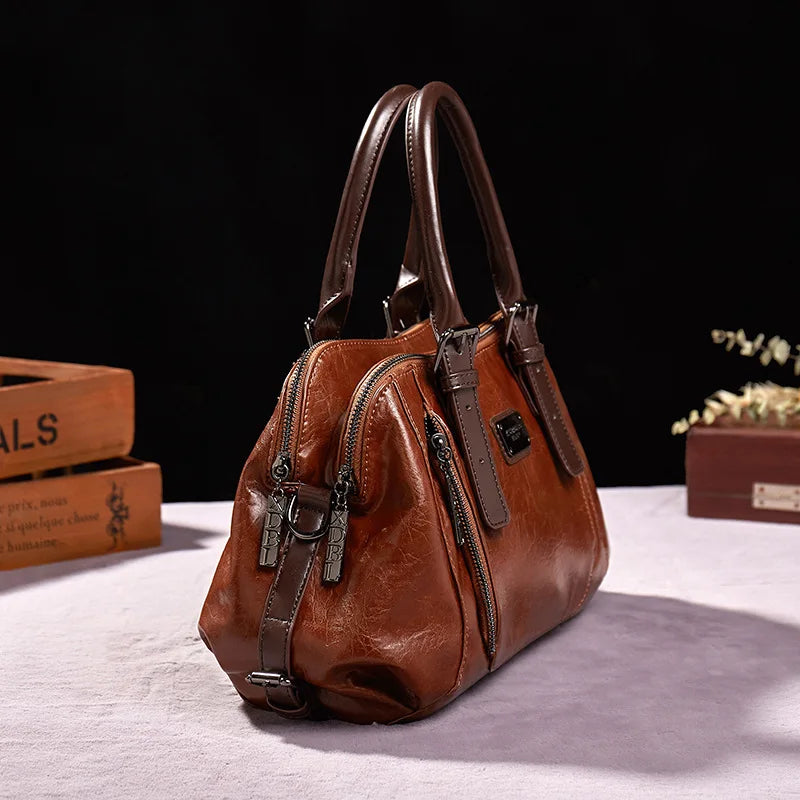 Bolsa de Couro Legítimo Feminina Elegancy