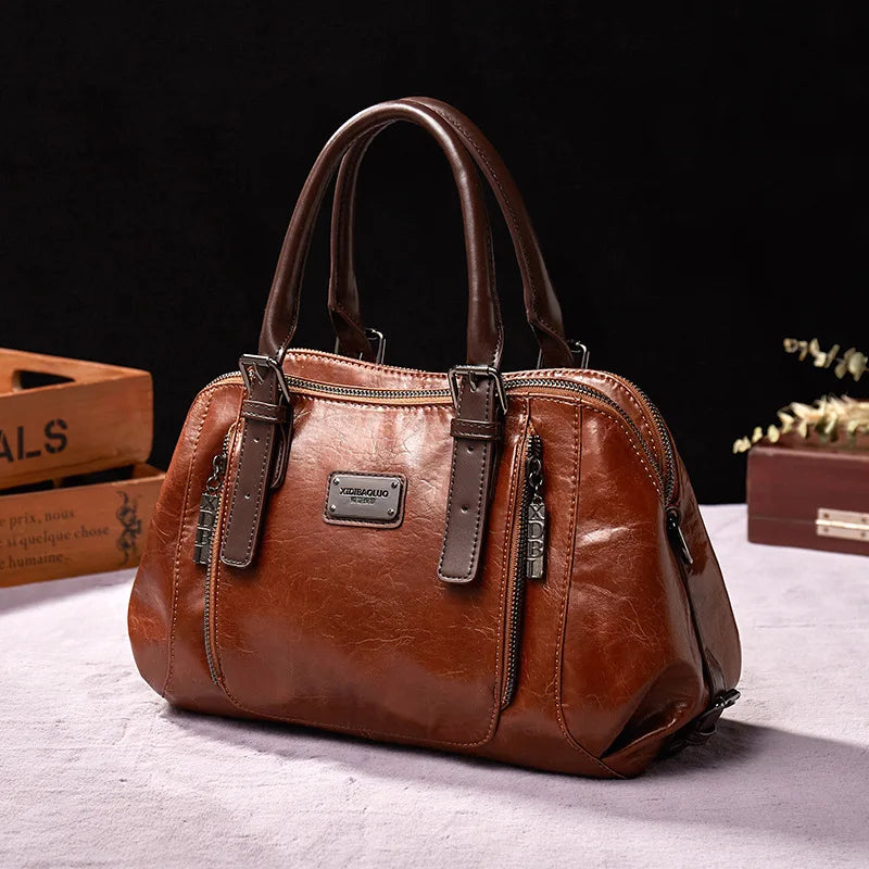 Bolsa de Couro Legítimo Feminina Elegancy